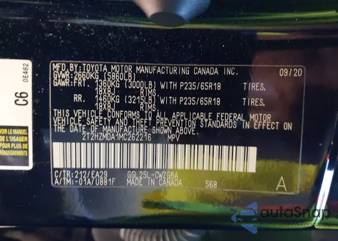 2021 Lexus Rx 350 z USA, uszkodzony, nr VIN 2T2HZMDA1MC262216